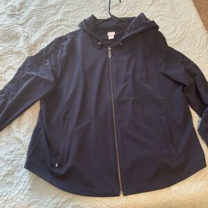 NWOT Navy Chicos Zenergy Utility Jacket, Size 3.
